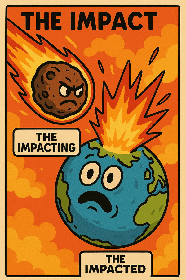 The three frames The three frames: impacting, impacted and the impact